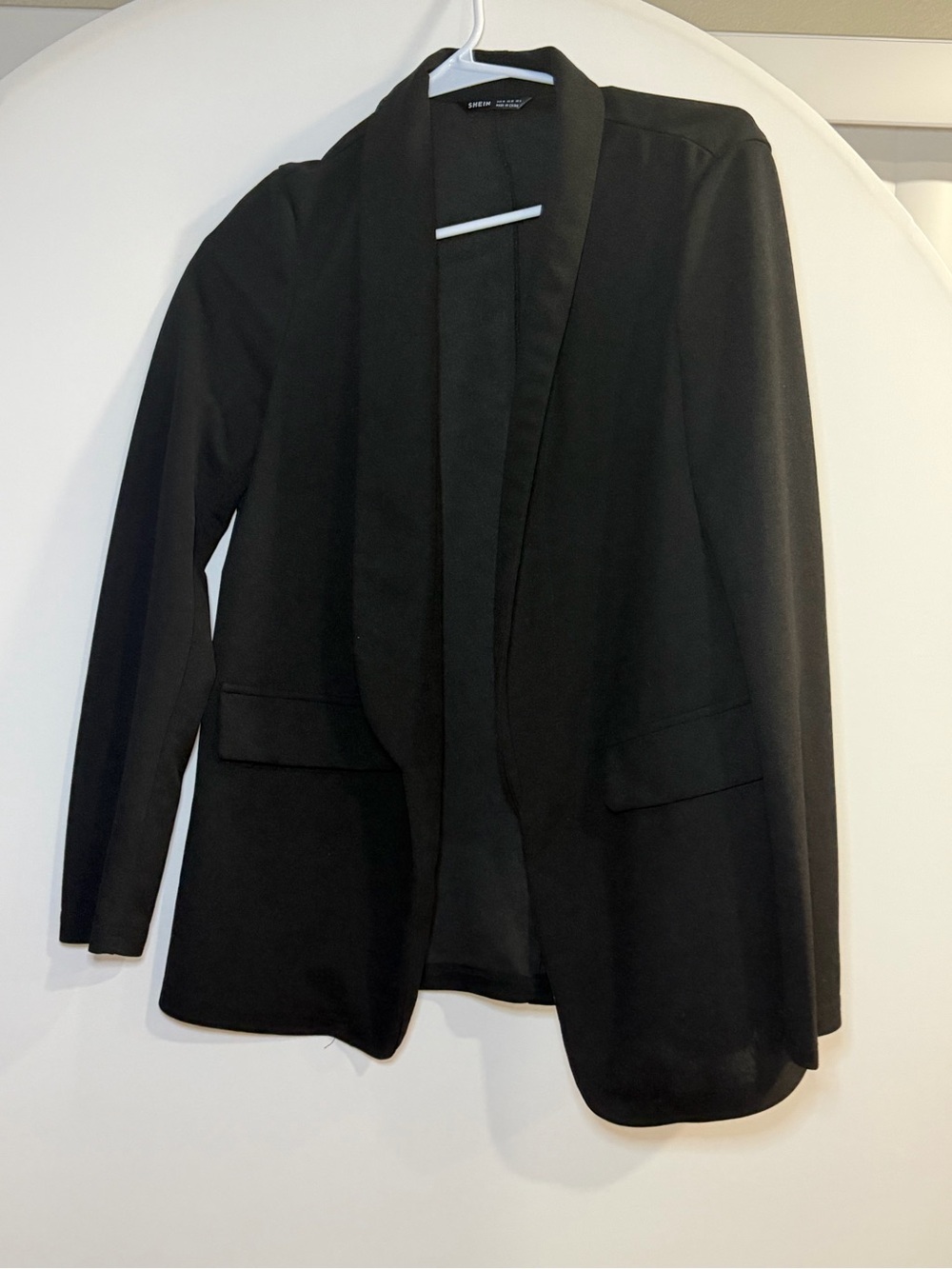 SHEIN Black Open-Front Blazer Jacket